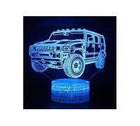 Lampe 3D Tactile Veilleuses Enfant 7 Couleurs avec Telecommande - Voiture #104