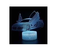 Lampe 3D Tactile Veilleuses Enfant 7 Couleurs avec Telecommande - Voiture #120