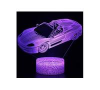 Lampe 3D Tactile Veilleuses Enfant 7 Couleurs avec Telecommande - Voiture #949