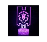 Lampe 3D Tactile Veilleuses Enfant 7 Couleurs avec Telecommande - World of Warcraft #449