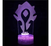 Lampe 3D Tactile Veilleuses Enfant 7 Couleurs avec Telecommande - World of Warcraft #451 G