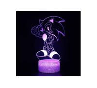 Lampe 3D Tactile Veilleuses Enfant MY1030 Sonic The Hedgehog 16 Couleurs avec Telecommande