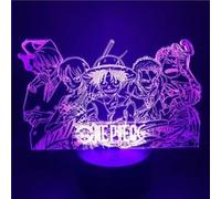 Lampe 3D Tactile Veilleuses Enfant MY1034 One Piece 16 Couleurs avec Telecommande G