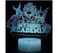 Lampe 3D Tactile Veilleuses Enfant MY1059 My Hero Academia 16 Couleurs avec Telecommande G