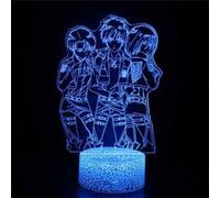Lampe 3D Tactile Veilleuses Enfant MY1181 Attack on Titan 16 Couleurs avec Telecommande G