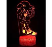 Lampe 3D Tactile Veilleuses Enfant MY1633 Sonic The Hedgehog 16 Couleurs avec Telecommande G