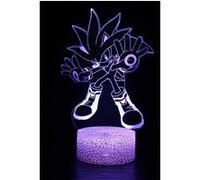 Lampe 3D Tactile Veilleuses Enfant MY1831 Sonic The Hedgehog 16 Couleurs avec Telecommande