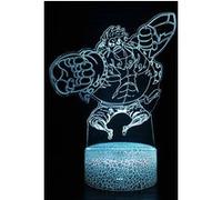 Lampe 3D Tactile Veilleuses Enfant MY1960 One Piece Luffy 16 Couleurs avec Telecommande