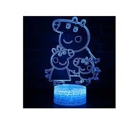 Lampe 3D Tactile Veilleuses Enfant MY608 Peppa Pig 16 Couleurs avec Telecommande G
