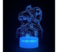 Lampe 3D Tactile Veilleuses Enfant MY939 Attack on Titan 16 Couleurs avec Telecommande G