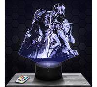 Lampe 3D - Valorant - Jouet, Figurine, Cadeau Valorant - Veilleuse Led Tactile avec socle au choix et télécommande