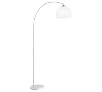 Lampe à arc Lampadaire avec base en marbre Lampe à arc avec fonction télescopique blanc, réglable en hauteur, 1x E27, base DM 29cm hauteur totale 141-196cm
