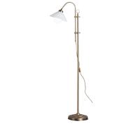 Lampe à arc verre opalin Lampadaire laiton ancien Spot orientable Lampadaire réglable en hauteur, 1x LED 7W 806Lm blanc chaud, H 145-170 cm