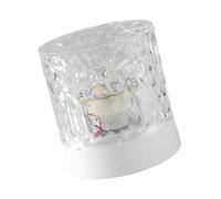 Lampe à Atmosphère LED, Simulation Réaliste de la Flamme, Vague d'eau, Lumière Nocturne, Consommation de Basse énergie, Dynamique à 360 Degrés, Mode Chambre (3 couleurs)