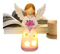 Lampe à bougie - Lampe à chandelier en résine avec ange, design à lumière LED, élégante figurine décorative | Ornement décoratif pour la maison pour anniversaire, Noël, fête des mères, séjour,
