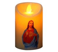 Lampe À Bougie Led De Jésus Christ, Pilier Lumineux, Romantique, Créatif, Sans Flamme, Électronique, Livraison Directe