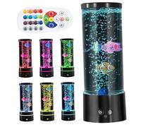 Lampe à Bulles de Poisson Lampe à Bulles de Poisson Multicolore Changeante avec télécommande USB/lumière Piles pour Chambres d'enfants 4, 1 x 11, 6 Pouces