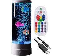 Lampe à bulles de poisson - Mini poisson - Télécommande - USB & batterie - Veilleuse lumière douce