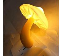 Lampe à Champignons Veilleuse Murale à LED Champignon Jaune Petit Prise UE Mini Lampe Murale Lumière de Sommeil Décoration de Chambre Salon pour Enfant Adulte