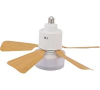 Lampe à douille pour ventilateur de plafond avec télécommande Dimmable Small Ceiling Fan 3 Colors Easy Install Screw in E26 E27 Base for Bedroom Living Room Kitchen Garage