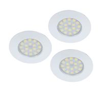 Lampe à encastrer spots de plafond spot de plafond luminaire en saillie salon, rond blanc, 1x LED 3,6W 230Lm 3300K, DxH 7x1,2, Globo 12314-3, lot de 3