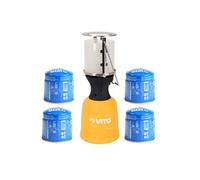 Lampe à gaz Coque ABS 1000W + 4 cartouches gaz 190gr Perçables Butane VITO