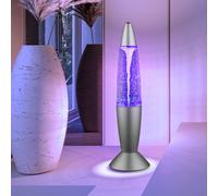 Lampe À Poser Globo Lavalampe LED RGB Glitzer Couleur Change Batterie USB Gris