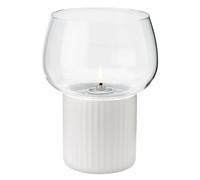 Lampe à huile HYGGE 16 cm, blanc, grès / verre, RIG-TIG