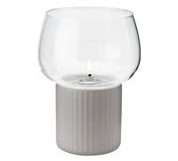 Lampe à huile HYGGE 16 cm, gris, grès / verre, RIG-TIG