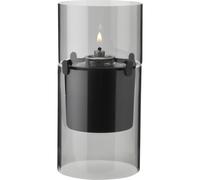 Lampe à huile LUCIE 17,5 cm, fumée, verre, Stelton