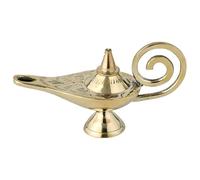 Lampe à huile Orientale Magique Aladin Génie JINI 15cm Petite Doré | Lampe d’Aladin Arabe en laiton massif | Décoration indienne Aladdin comme décoration de table de mariage ou de fenêtre