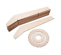 Rayher 62898505 Lampe à lamelles bois Stockholm,FSCMixCr, nature, 24x24x35cm, 22pces, boîte 1kit