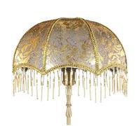 Lampe à lampe vintage européenne, dôme de frange victorien pour les lampadaires de table E27 / 7.87x7.48in