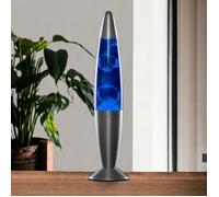 Lampe à Lave - CELLUSTOP - Magma - Bleu - Métal et Verre - 34x9 cm