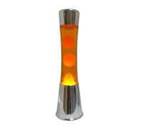 Lampe à lave - FISURA - Orange - Base en chrome - 11 cm x 11 5 cm - Intérieur