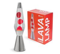 Lampe à lave Fisura rouge chromée 40 cm - 2 ampoules incluses