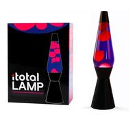 Lampe à lave - I-TOTAL - XL2342 - 40 cm - Base noire - Liquide violet & cire rose