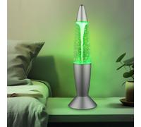 Lampe à lave lampe de table à paillettes changement de couleur lumière décorative paillettes chambre d'enfant, gris argenté, 6x LED 0,06W, PxH 10x35,5 cm