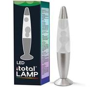 Lampe à lave LED avec résistance chauffe cire, sans ampoule (CHANGE COULEURS RGB, BASE ARGENT) Argent