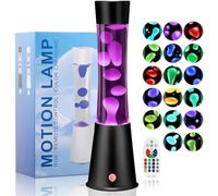 Lampe à Lave Mouvement Liquide Grand, 17 Couleurs avec Télécommande, 40cm | Lumière Relaxante, Décorative pour Salon, Bureau ou Chambre, Veilleuse pour Adultes et Enfants, Cadeau pour Noël
