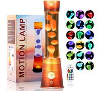 Lampe à Lave Mouvement Liquide Grand, 17 Couleurs avec Télécommande, 40cm | Lumière Relaxante, Décorative pour Salon, Bureau ou Chambre, Veilleuse pour Adultes et Enfants, Cadeau pour Noël