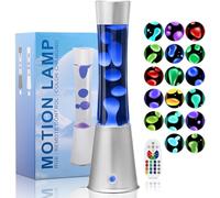 Lampe à Lave Mouvement Liquide Grand, 17 Couleurs avec Télécommande, 40cm | Lumière Relaxante, Décorative pour Salon, Bureau ou Chambre, Veilleuse pour Adultes et Enfants, Cadeau pour Noël