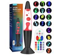 Lampe à Lave Noir LED 17 Changements de Couleur avec Télécommande, 34 cm | Mouvement Liquide, Pour Enfants Adultes, Veilleuse Personnalisée, Chambre Salon