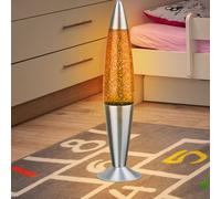Lampe à lave scintillante Lampe de table scintillante Lampe de décoration scintillante Chambre d'enfant, aluminium argenté, 1x E14, DxH 10,8x42,5 cm