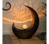 Lampe à LED croissant de lune Extérieure Lampe solaire à croissant de lune extérieur solaire, effet de lumière sur pied, 1x LED blanc chaud, L xx H 37,5x13,5x45 cm, terrasse jardin