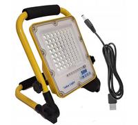 Lampe À Led Halogène Portable 50W 230V + Câble Usb Lampe De Chantier Batterie