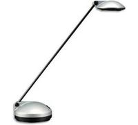 Lampe à Led Jokerled gris metal Interrupteur 3 positions sur socle - Tête D11, Bras L53 et Socle D15 cm G