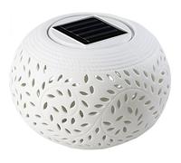 Lampe à LED solaire - Méditerranée - Blanc - Porcelaine - Énergie solaire - Design contemporain