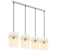 Lampe à LED suspendue Lampe de salle à manger métal sable verre H 140 cm