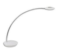 Lampe à Leds Aéro en aluminium blanche - Tête 23 cm, 1Bras L56 cm et Socle D19 cm G